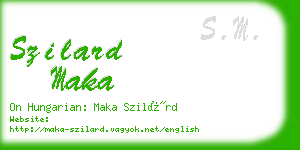 szilard maka business card